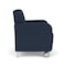 Lesro Siena Wide Guest Chair w/ FrontCasters, Bru Steel Legs, RF Bluebry Back, MD Ink Seat, RF Bluebry Panels SN1201 - alternate 2